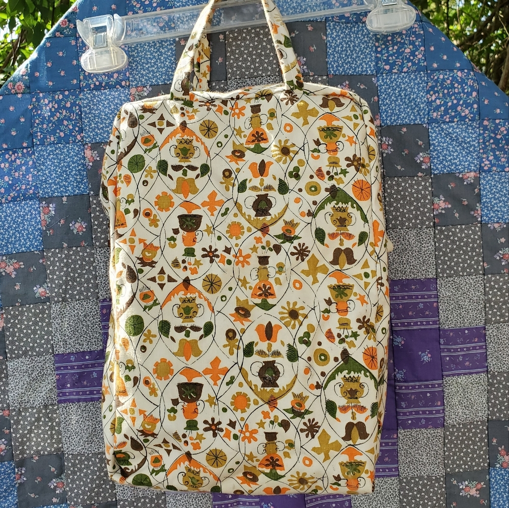 Vintage 1960s Printed Canvas Bag